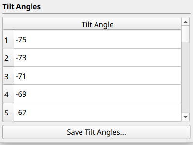Save Tilt Angles