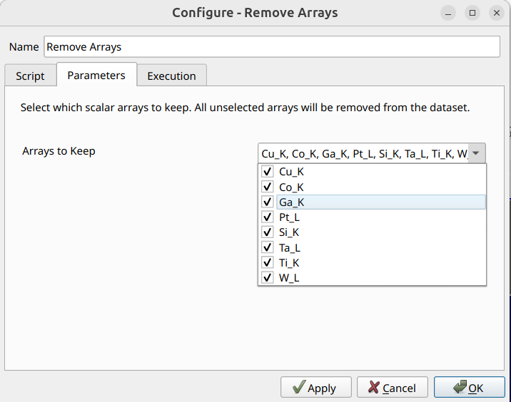 Operator Remove Arrays