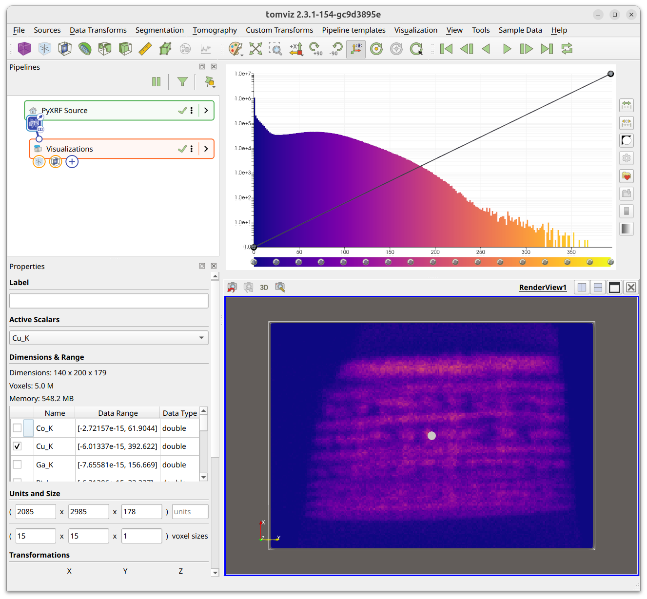 PyXRF data loaded