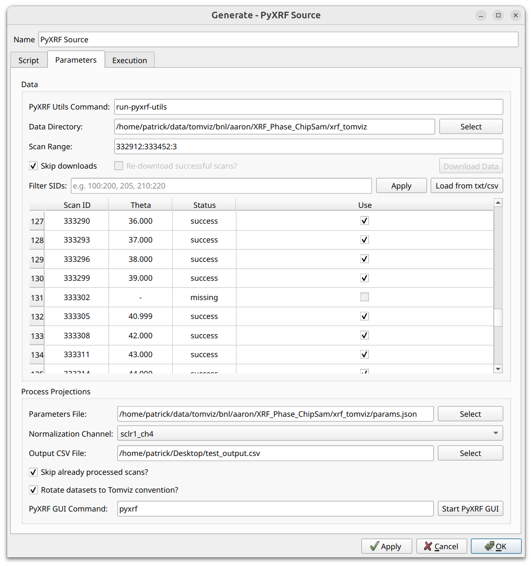 PyXRF Source Widget