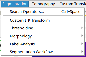 Segmentation menu