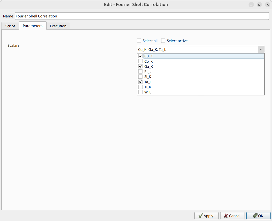 Select Scalars Subset