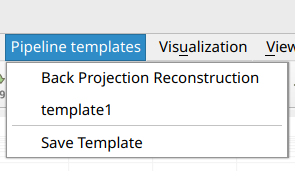Pipeline templates menu