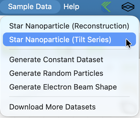 Open sample tilt series