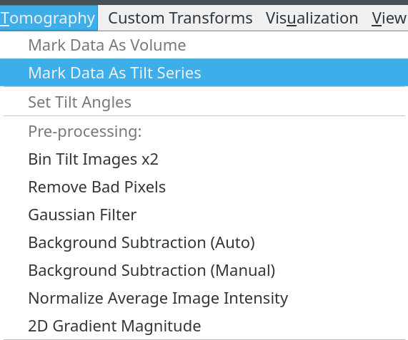 Create tilt series