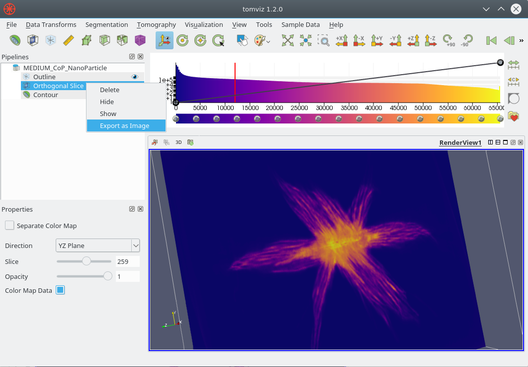 Export mesh from slice