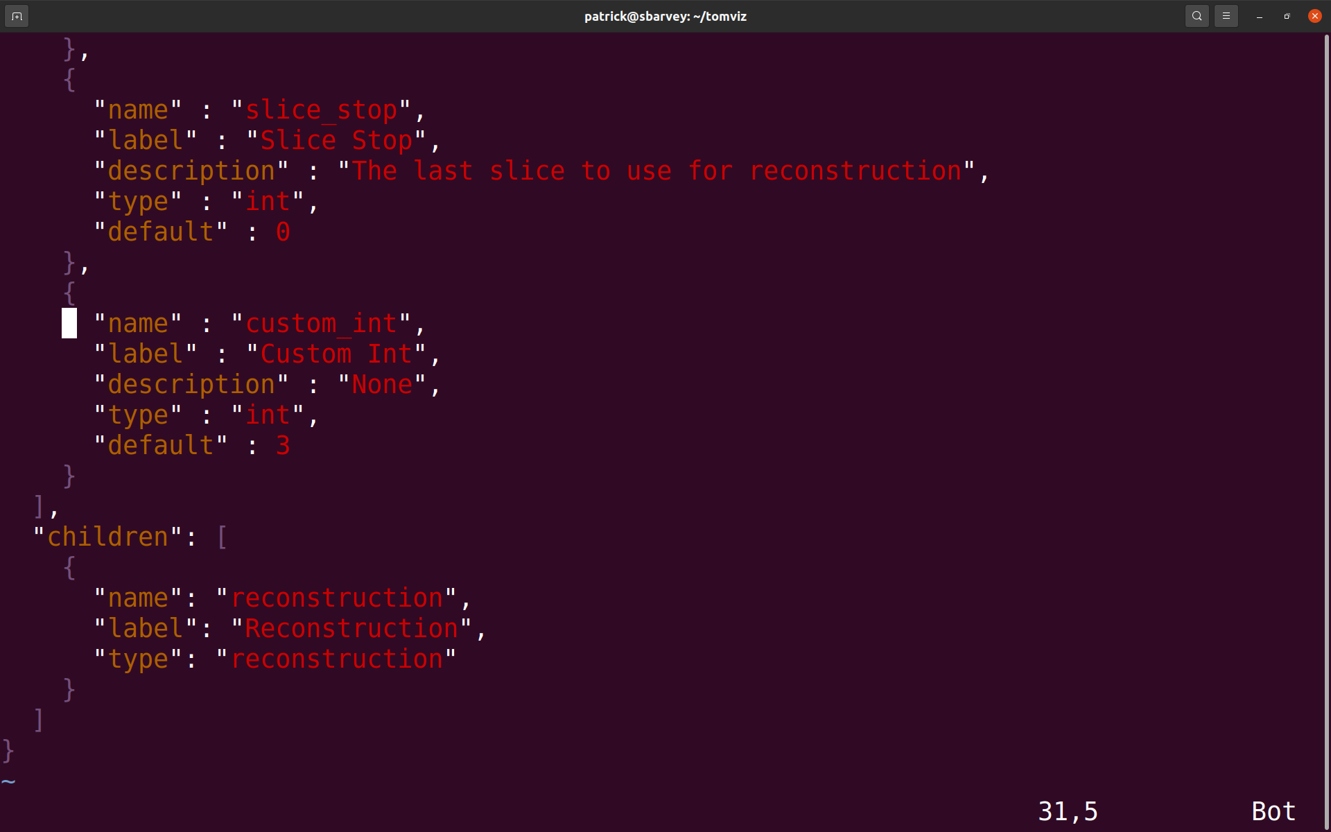 Description.json Custom Int