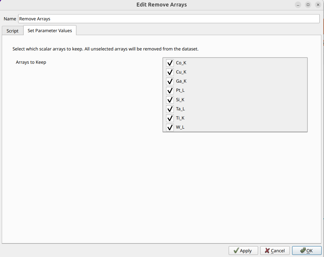 Operator Remove Arrays