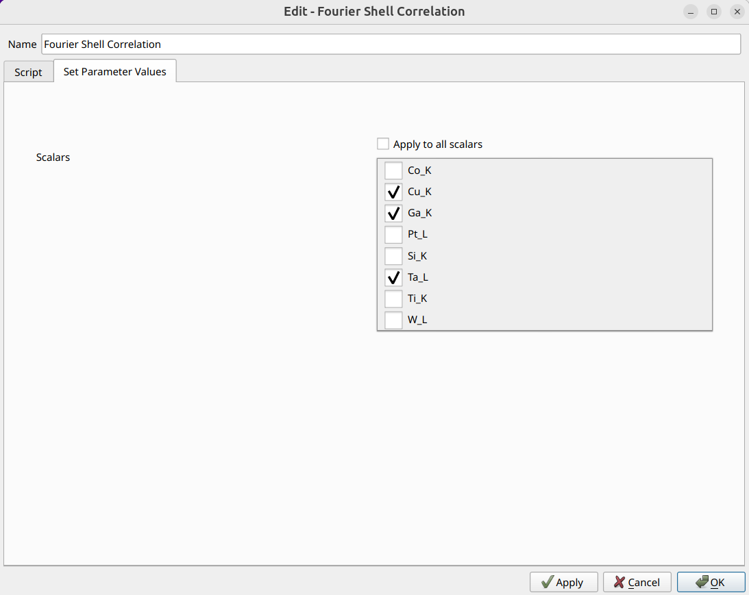 Select Scalars Subset