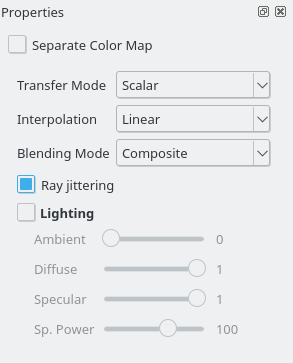 Volume render properties