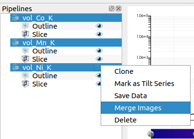 Merge data context menu